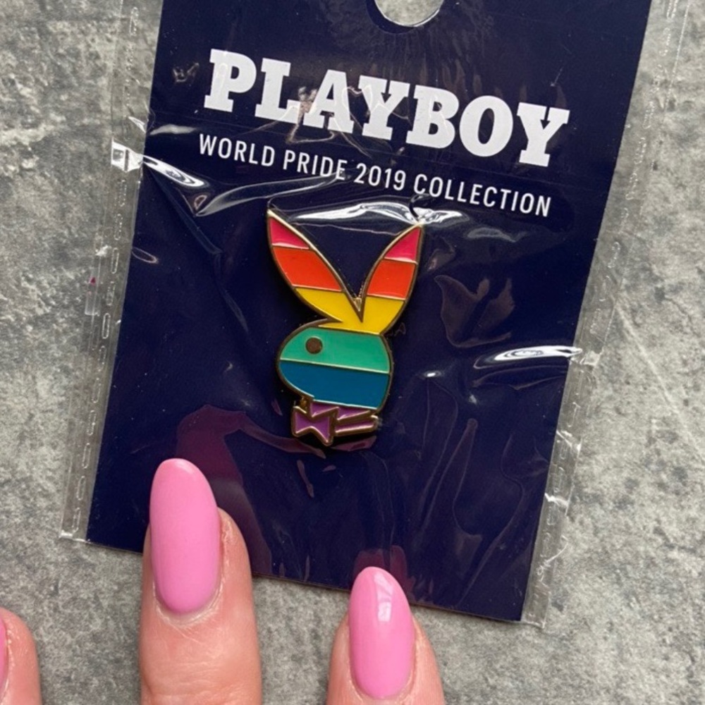 Playboy Bunny Pride Rainbow enamel pin